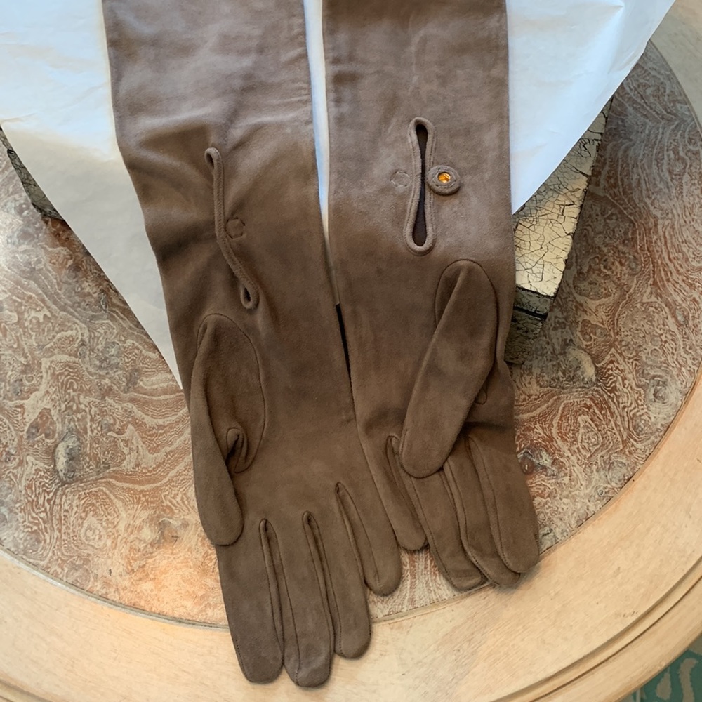 Prada Elbow Length Suede gloves - Picture 4 of 9